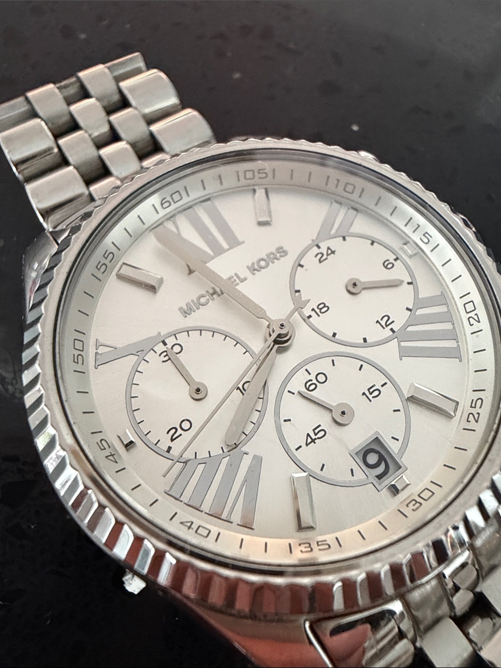 Like new! Michael Kors Silver Chronograph Watch